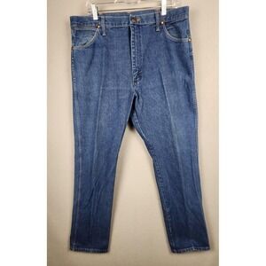 Wrangler Jeans Mens 38x34 Blue Cowboy Cut Original Fit Western Denim 13MWZPW